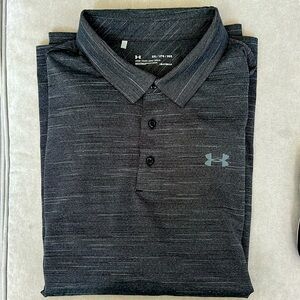 Under Armour Men's Black Heather Polo
